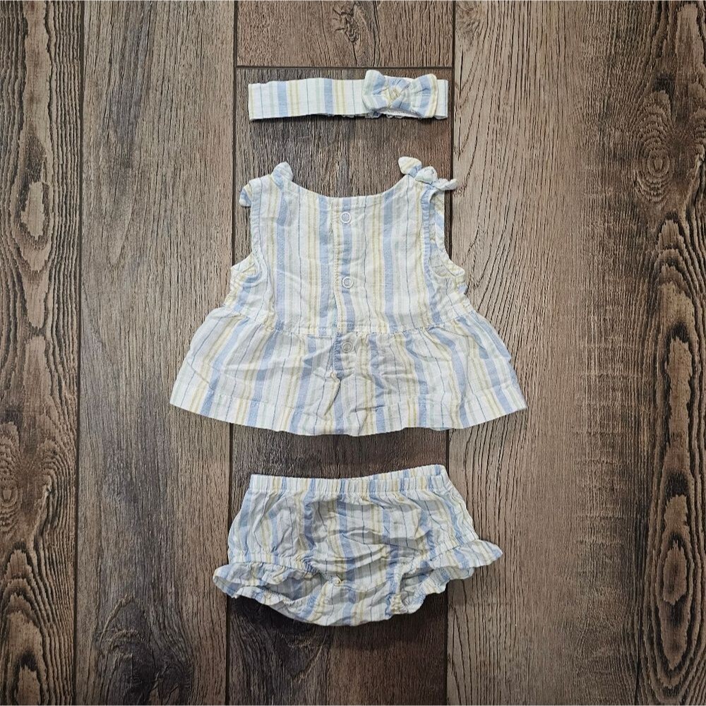 Carter's Yellow and Blue Striped Diaper Cover Set